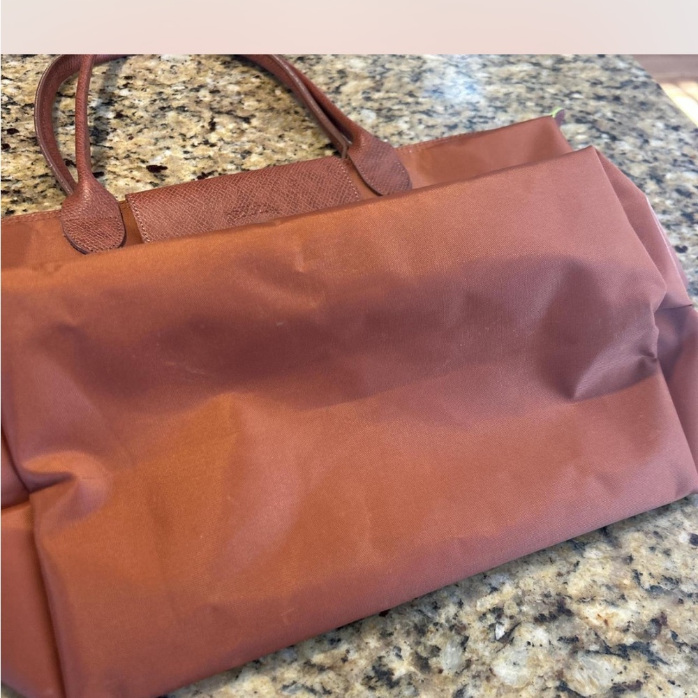 Longchamp le pliage Cognac colored Tote Bag - Picture 4 of 10